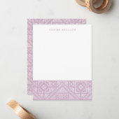 スタンプ付き幾何学文房具 – 薄紫 ノートカード (正面/裏面インサイチュ)