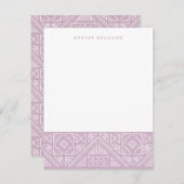 スタンプ付き幾何学文房具 – 薄紫 ノートカード (正面/裏面)