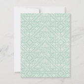 スタンプ付き幾何学文房具 – Mint ノートカード (裏面)