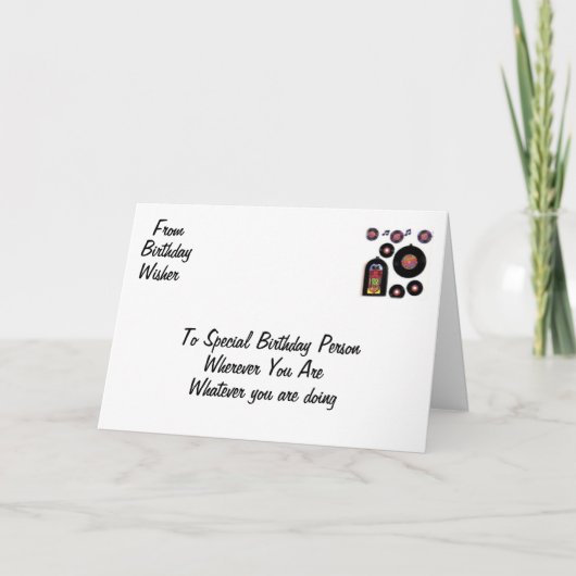 スタンプ付き誕生日おもしろい カード (正面)