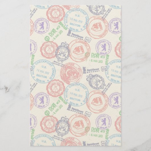 スタンプ付実在きテクスチャ。 便箋 (正面)