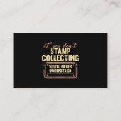 スタンプ収集おもしろい切手コレクターPhilately 1 名刺 (裏面)