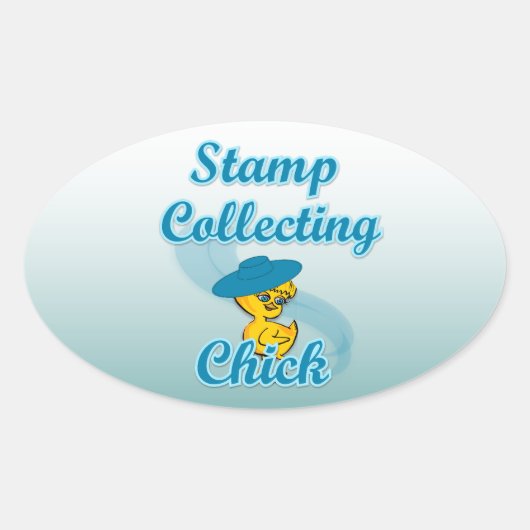 スタンプ収集の雛#3 楕円形シール (正面)