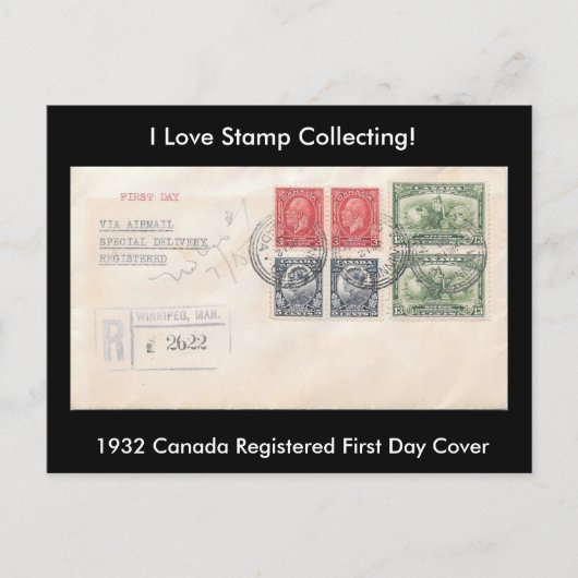 スタンプ収集はがき1932 Canada FDC ポストカード (正面)
