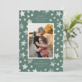 スタンプ星柄のホリデーカード シーズンカード (スタンド正面)