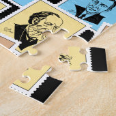 スタンプ素晴らしの作曲家、トリカラーパターン – 1 ジグソーパズル (側面)