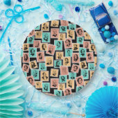 スタンプ素晴らしの作曲家、トリカラーパターン – 2 ペーパープレート (パーティー)