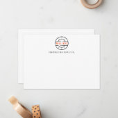 スタンプ素朴付きロパーソナライズされたゴFlat Notecard ノートカード (正面/裏面インサイチュ)