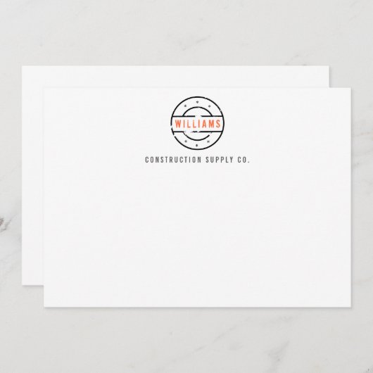 スタンプ素朴付きロパーソナライズされたゴFlat Notecard ノートカード (正面/裏面)