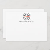 スタンプ素朴付きロパーソナライズされたゴFlat Notecard ノートカード (正面/裏面)