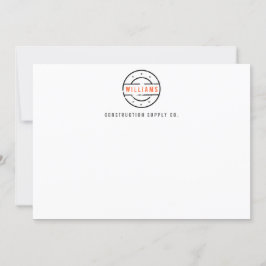 スタンプ素朴付きロパーソナライズされたゴFlat Notecard ノートカード