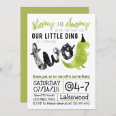 スタンプ&チャンプ 恐竜の招待状 ディノ招待 招待状 (正面/裏面)