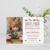 スタンプ チョンプ ロア 誕生日 恐竜 ダウンロード パープル 招待状 (スタンド正面)