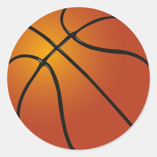 スタンプ/バスケットボール ラウンドシール (正面)
