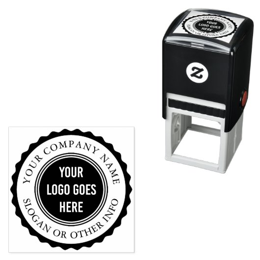 スタンプ・フレームカスタム・ビジネス・ロゴ・ラウンド セルフインキングスタンプ (インサイチュ)