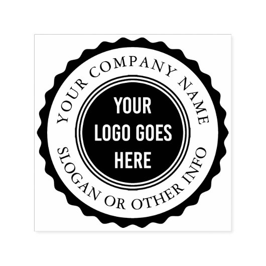 スタンプ・フレームカスタム・ビジネス・ロゴ・ラウンド セルフインキングスタンプ (デザイン)
