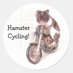 スタンプHamsterCycling! ラウンドシール