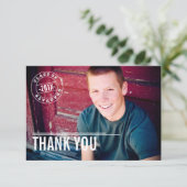 スタンモダンプ写真の卒業サンキューカード サンキューカード (スタンド正面)