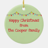 スタンリースロッスクパーソナライズされたリスマスツリーオーナメント セラミックオーナメント (裏面)