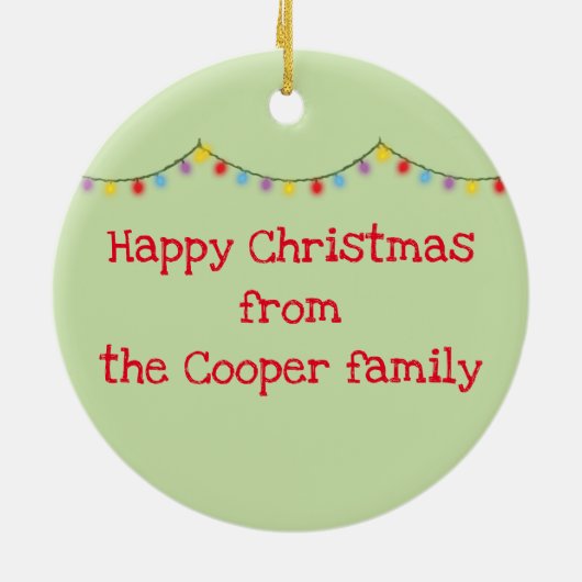 スタンリースロッスクパーソナライズされたリスマスツリーオーナメント セラミックオーナメント (裏面)
