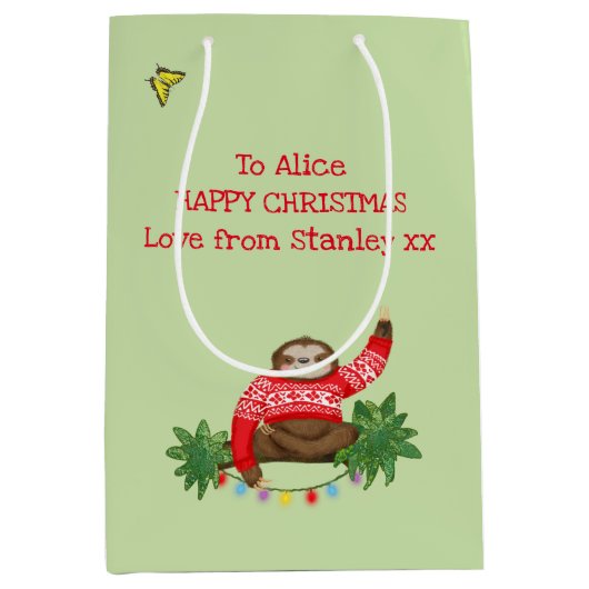 スタンリースロッスクリスマス抱き枕 ミディアムペーパーバッグ (正面)