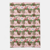 スタンリースロース&フレンズのピンクティータオル キッチンタオル (縦)