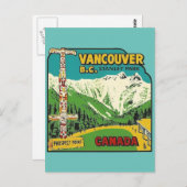 スタンリーパークカナダヴィンテージ旅行はがき ポストカード (正面/裏面)