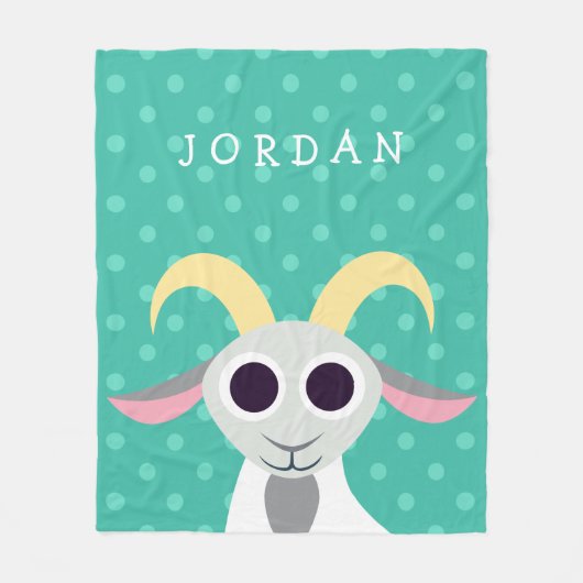 スタンリーヤギ フリースブランケット (正面)