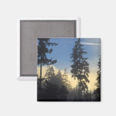 スタンリー公園、森、海洋層転が霧の中 マグネット (正面/裏面)