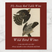 スタンリー（クーパーの）ホーク・オードボンのアメリカの鳥 ワインラベル (シングルラベル)