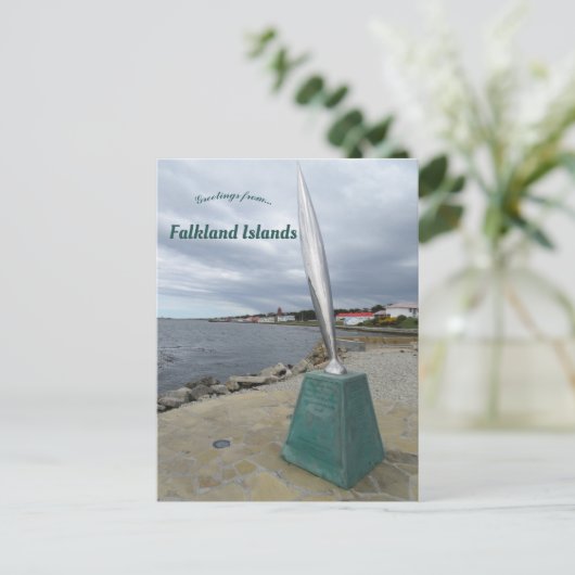 スタンリー・フォークランド諸島の記念碑 ポストカード (スタンド正面)