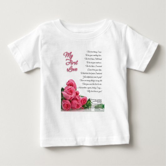 スタンリーMathis著私の最初愛詩歌の芸術 ベビーTシャツ (正面)
