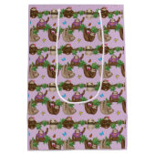 スタンレースロッスパープルパーソナライズされた抱き枕 ミディアムペーパーバッグ (裏面)