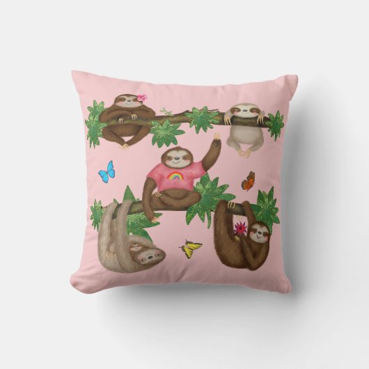 スタンレースロース&フレンズのピンククッション クッション (正面)