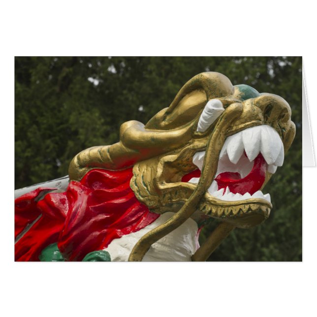 スタンレーパークの中国のドラゴンボートの船首 (正面横)