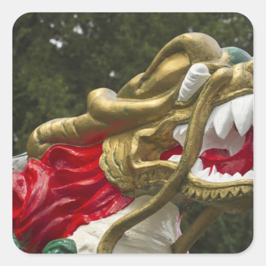 スタンレーパークの中国のドラゴンボートの船首 スクエアシール (正面)