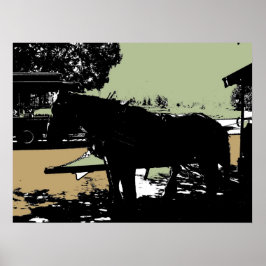 スタンレーパークの有名なトロリーホース ポスター