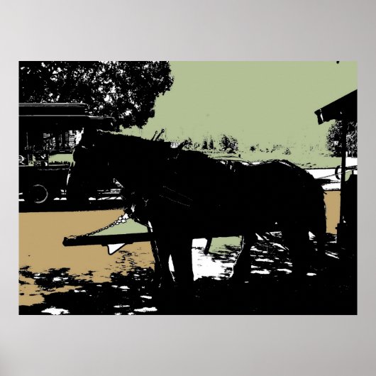 スタンレーパークの有名なトロリーホース ポスター (正面)