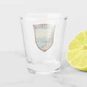 スタンレーパークバンクーバーカナダトラベルアートヴィンテージ ショットグラス (裏面)