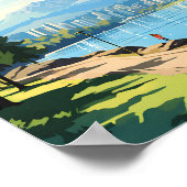 スタンレーパークバンクーバーカナダトラベルアートヴィンテージ ポスター (角)