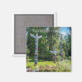 スタンレーパーク、バンクーバーカナダのトーテム マグネット (正面/裏面)