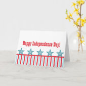 スターお洒落ズ&ストライプ7月4日グリーティングカード カード (黄色い花)