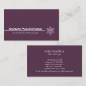 スターお洒落名刺（紫） 名刺 (正面/裏面)