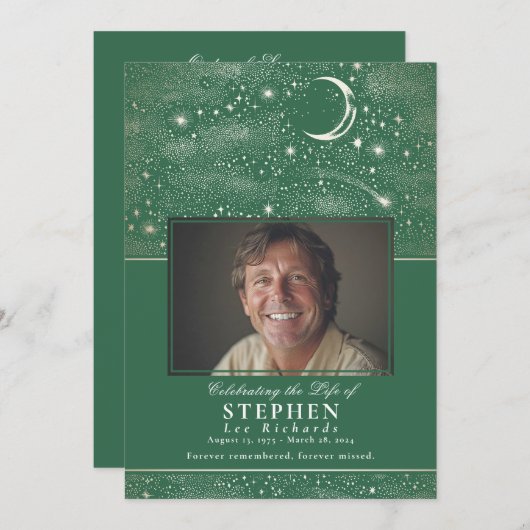 スターお祝い・オブ・ライフ写真追悼式 プログラム (正面/裏面)