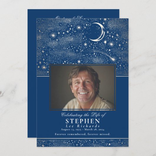 スターお祝い・オブ・ライフ写真追悼式 プログラム (正面/裏面)