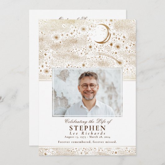 スターお祝い・オブ・ライフ写真追悼式 プログラム (正面/裏面)