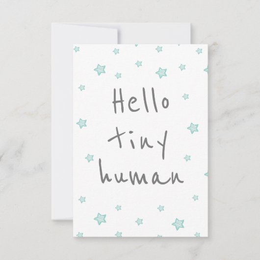 スターかわいいウェルカムベビー/誕生おめでとう カード (正面)