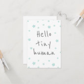 スターかわいいウェルカムベビー/誕生おめでとう カード (正面/裏面インサイチュ)