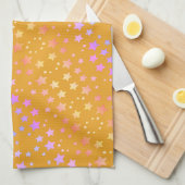 スターかわいらしティータオル キッチンタオル (四つ折り)
