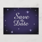 スターかわいらしトの日付を青で保存 案内ポストカード (正面)